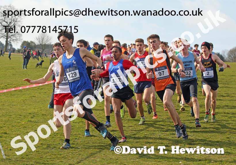 Under-20 mens Inter Counties Cross Country,  Cofton Park, Birmingham. Photo: David T. Hewitson/Sports for All Pics